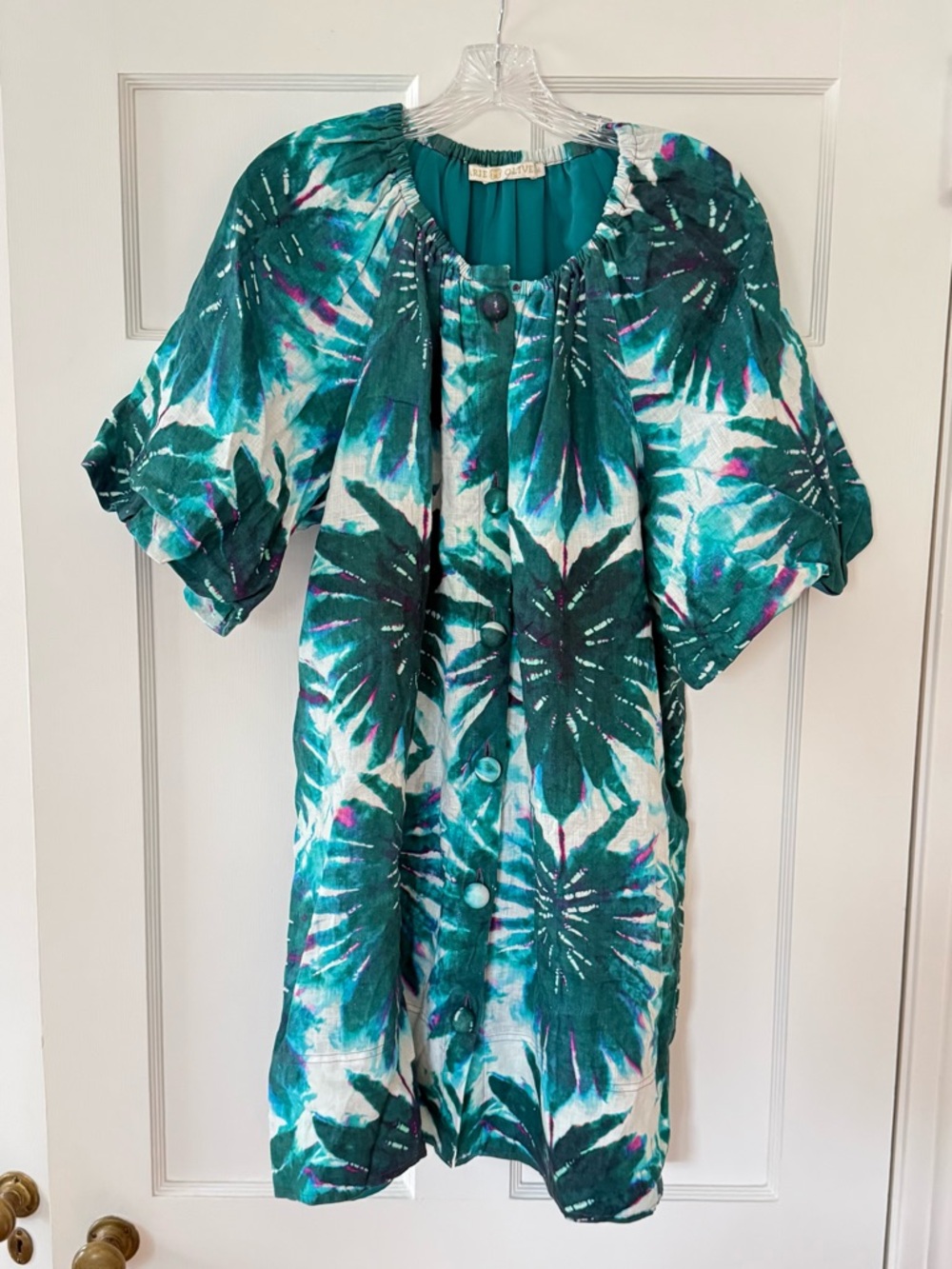 Marie Oliver Teal White Floral Mini Dress